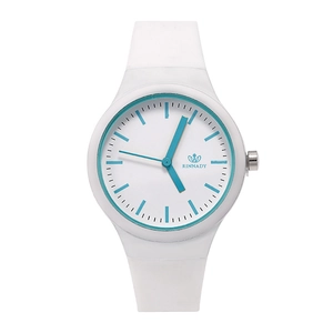 Montre À Quartz Pour Femmes Avec Bracelet En Silicone Et Boîtier En Alliage Mode Décontractée Sportive Couleur Gelée Montre-Bracelet