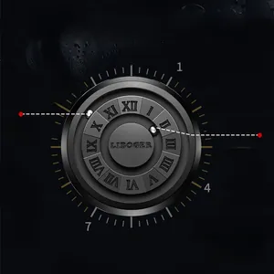 Detailed view of magnetic ball watch showing how to read hours and minutes on the dial
