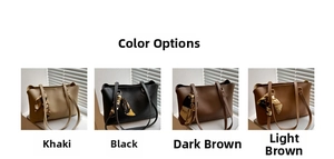 Four colors of minimalist tote bags with decorative scarves for office and daily commute