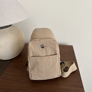 Borsa Da Petto In Nylon Plissettato Da Donna Tracolla Leggera Marsupio Cinghia Regolabile Streetwear Tendenza Viaggio