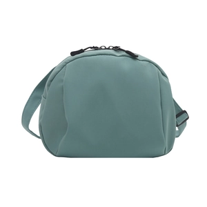 Morandi green nylon shell crossbody bag with adjustable strap and large capacity