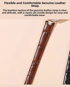 Detailansicht der Lederarmbänder mit Bambusmuster und kristallbesetzten Anstößen