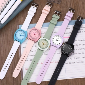 GEDI minimalist quartz watches with colorful silicone straps and rounded rectangular dials