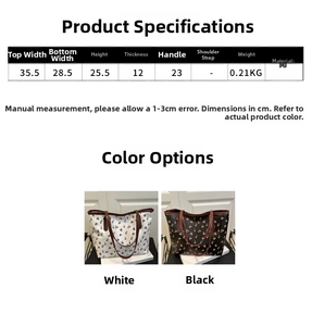 Tableau des tailles détaillé pour le sac fourre-tout cerise avec ses dimensions