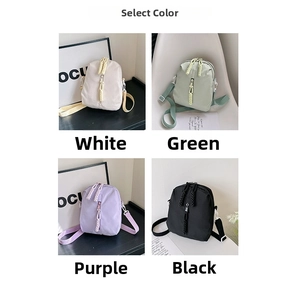 Mini nylon crossbody bags for girls in white, green, purple and black color options
