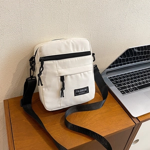 Mini Crossbody Bag Nylon Lightweight Small Square Shoulder Purse Multi Pocket Casual Workwear Streetwear Unisex
