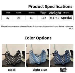 Tableau des tailles détaillé pour cabas minimaliste avec dimensions de largeur et hauteur