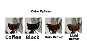 Detail showing the croissant bag available in coffee, black, dark brown, and light brown