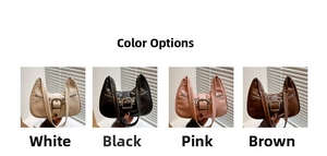 Detailed comparison of hobo bags in white, black, pink and brown with metal buckle