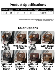 Detailed dimension chart for the vintage plaid backpack with size and weight info