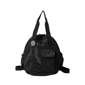 Versatile black waterproof travel backpack with large capacity and multi-pocket design