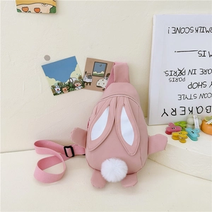 Kinder Cartoon Hase Umhängetasche Nylon Leicht Reißverschluss Brusttasche Für Mädchen Kleinkind Draußen Reise Süß Mode