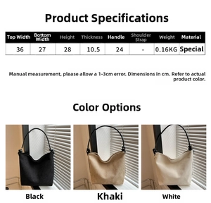Größentabelle für minimalistische Tragetasche mit Maßen und Gewichtsinformationen