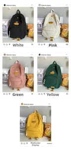 Detailed grid showing 5 colors of corduroy duck backpacks for kids with cute yellow bills