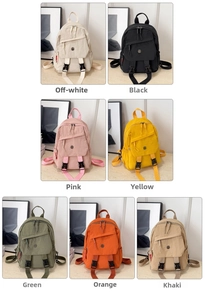 Grid layout showing seven colors of the waterproof nylon backpack for daily travel
