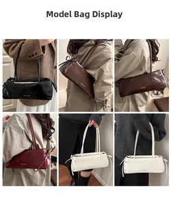 Collage de sacs baguette chic avec nœud en quatre couleurs et tenues de style vintage