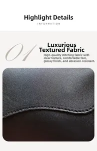 Gros plan sur la texture du cuir grainé noir, résistant aux rayures et durablement fini