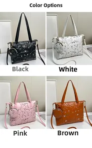 Detailed view of four colorful floral embroidered tote bags with matching coin purses