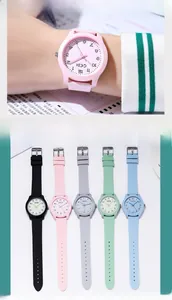 Detailed comparison of five colorful silicone strap quartz watches for women with minimalist dial