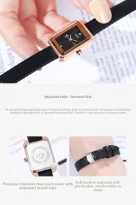 Detailansicht der roségoldenen Uhr mit Lederarmband und graviertem Gehäuseboden aus Edelstahl