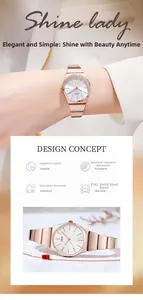 Detail of rose gold watch with sapphire glass, Japanese movement and 316L steel strap