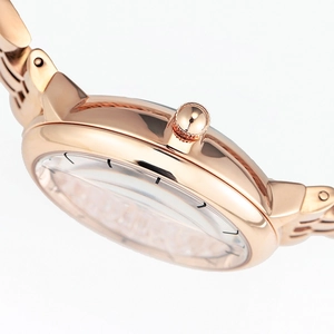 Montre tendance en acier or rose pour femme avec cadran étoilé et design étanche