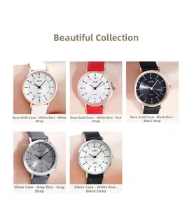 Detailed collection of Roman numeral watches with leather straps and colorful dials