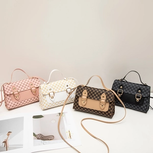 Sac Cambridge Anglais Vintage En Cuir PU Petit Sac À Main Bandoulière Imprimé Géométrique Pour Femmes