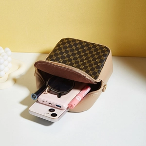 Classic printed crossbody phone bag for women with flap cover and internal storage space