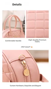 Close-up of pink quilted leather bag featuring high-quality stitching and gold hardware