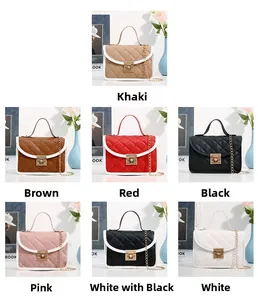 Detailed grid showing quilted textures and multiple color options for the leather handbags