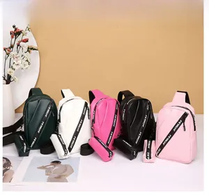 Multiple stylish women's crossbody sling bags in diverse colors with round coin purses