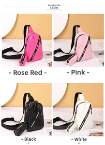 Selection of four colors for the crossbody chest bag set with detachable pouch