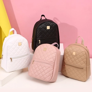 Mini Zaino Trapuntato Con Motivo A Diamanti In Pelle PU Borsa A Tracolla Esterna Casual Alla Moda Per Donne Ragazze