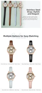 Detail of leather watch straps showing anti-rust and wear-resistant textures in four colors