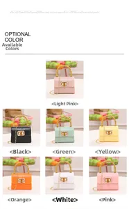 Mini sac gelée avec poignée en bambou et texture crocodile en sept couleurs de bonbons