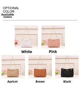 Detailed palette of large capacity bucket bags in white, pink, apricot, brown and black