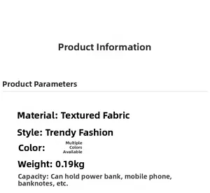 Lightweight 0.19kg diamond lattice fashion backpack showing size and material specs