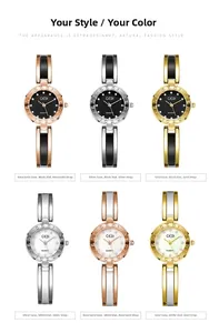 Collection of minimalist small alloy quartz watches for women in six metallic colorways