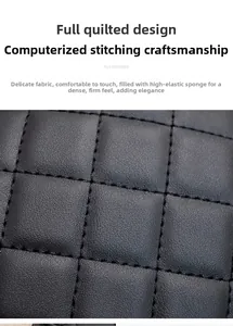 Detail of black quilted leather bag with precision stitching and soft sponge padding