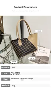 Dettaglio della mini borsa Boston con motivo geometrico e specifiche del prodotto