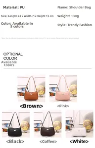 Detailed size specifications for the stylish PU leather quilted butterfly shoulder bag