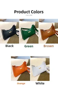 Collage of crocodile pattern faux leather shoulder bags in five different colors