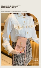 Close-up of pink quilted phone bag featuring a pearl cat clasp and tassel detail