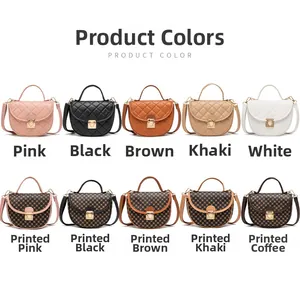 Vue en grille de dix options de couleurs pour sacs à bandoulière matelassés et imprimés