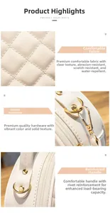 Détails du cuir beige imperméable avec motif matelassé et ferrures dorées
