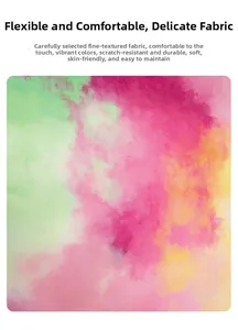 Detail of soft watercolor gradient fabric with anti-scratch and durable texture