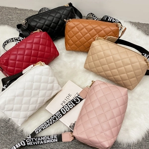 Borsa A Tracolla Trapuntata Da Donna In Pelle PU Tracolla Larga Con Lettere Piccola Borsa A Spalla Quadrata Alla Moda