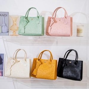 Borsa A Mano In Pelle PU Con Goffratura Cartone Animato Da Donna Stile Coreano Carina Borsa A Tracolla Tote Fibbia Magnetica