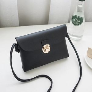 Mini Sac À Bandoulière Pour Téléphone Portable Femme En Cuir PU Pochette Minimaliste Avec Boucle Dorée Mode Quotidien
